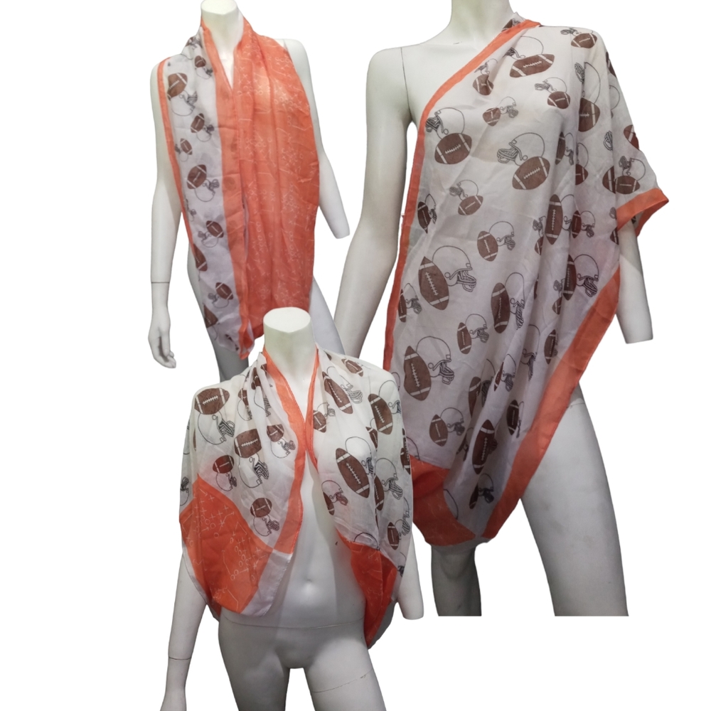 NWT Supia  Football chiffon lightweight Scarve
